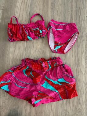 cult Gaia kids, bikini, and shorts swimwear 4 years